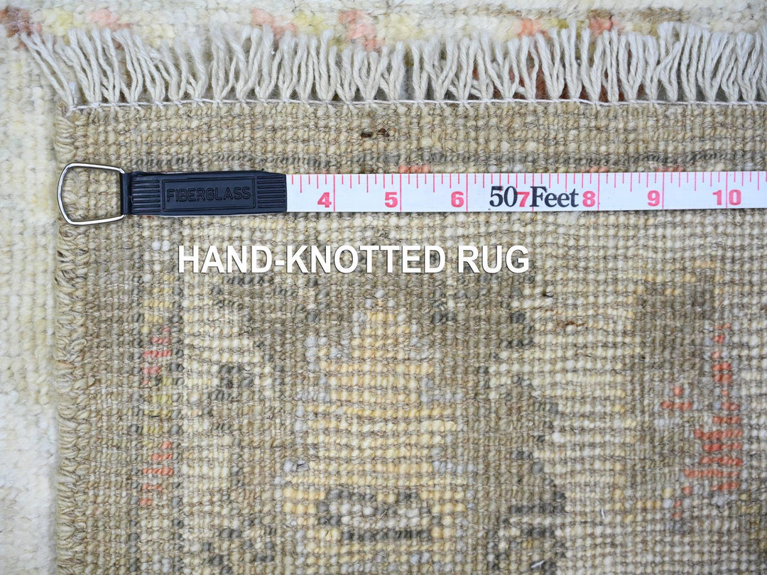 3'0" x 16'0" New Hand Knotted Green Wool Runner Oriental Rug - MOA10273993
