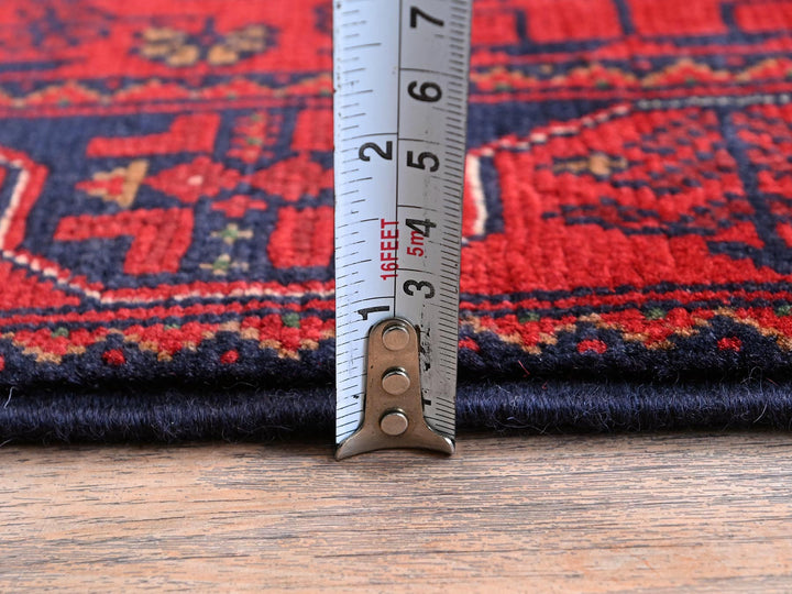 1'8" x 4'9" New Hand Knotted Red Wool Runner Oriental Rug - MOA102739