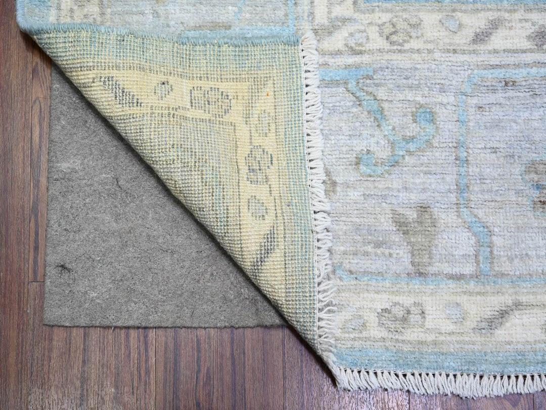 8'1" x 9'8" New Hand Knotted Blue Wool Rectangle Oriental Rug - MOA10274014