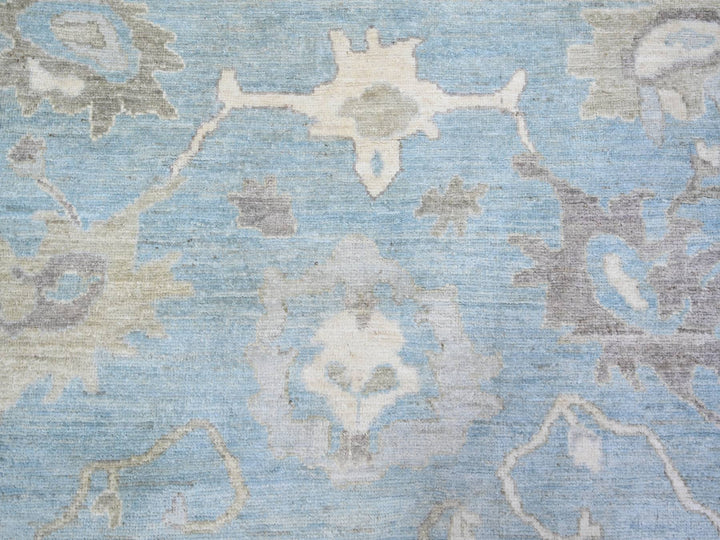 8'1" x 9'8" New Hand Knotted Blue Wool Rectangle Oriental Rug - MOA10274014