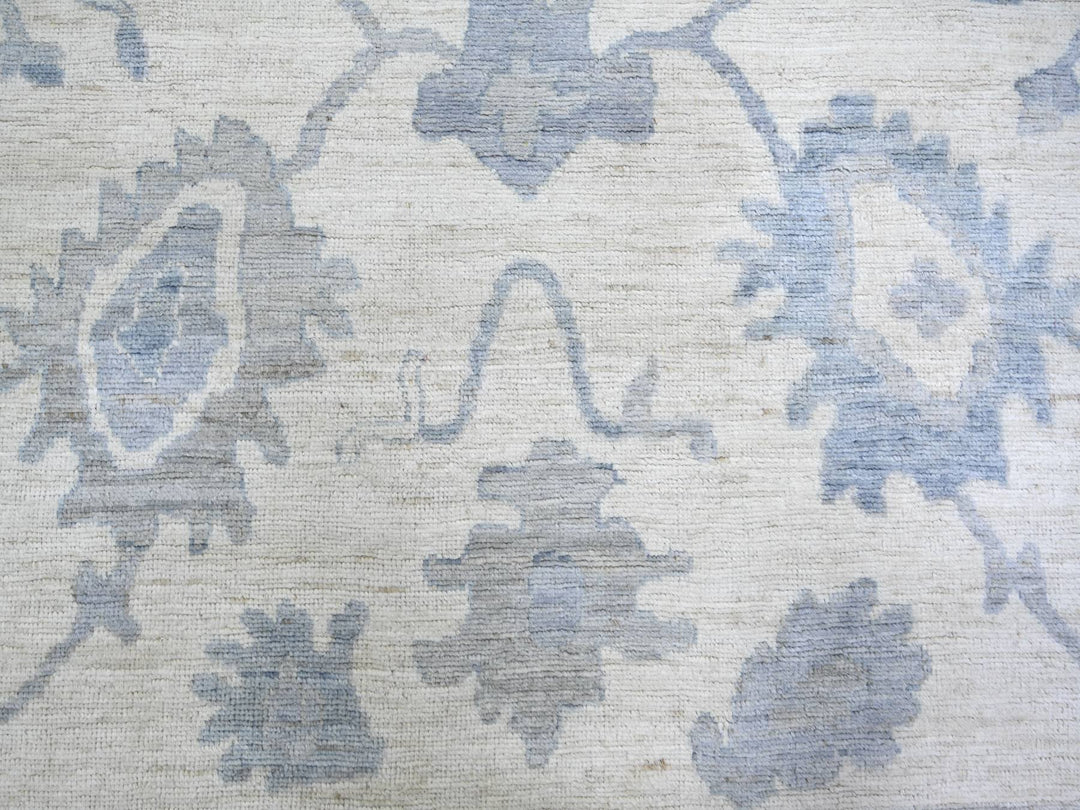 8'1" x 9'8" New Hand Knotted Ivory Wool Rectangle Oriental Rug - MOA10274015