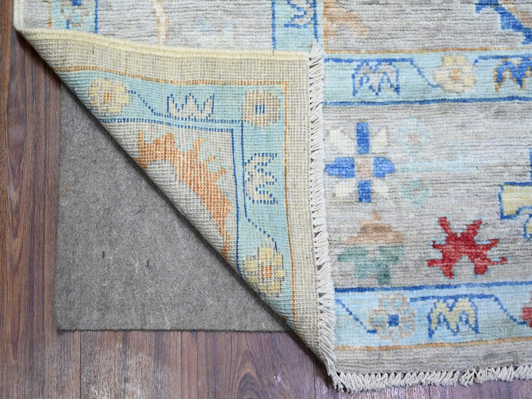 8'4" x 9'8" New Hand Knotted Grey Wool Rectangle Oriental Rug - MOA10274022