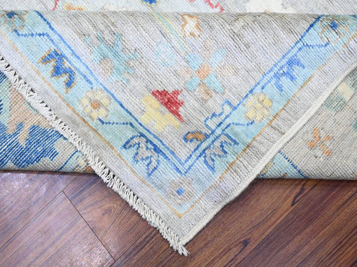 8'4" x 9'8" New Hand Knotted Grey Wool Rectangle Oriental Rug - MOA10274022