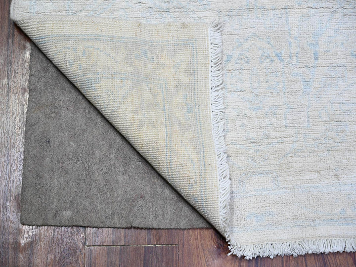 2'8" x 9'7" New Hand Knotted Ivory Wool Runner Oriental Rug - MOA10274054