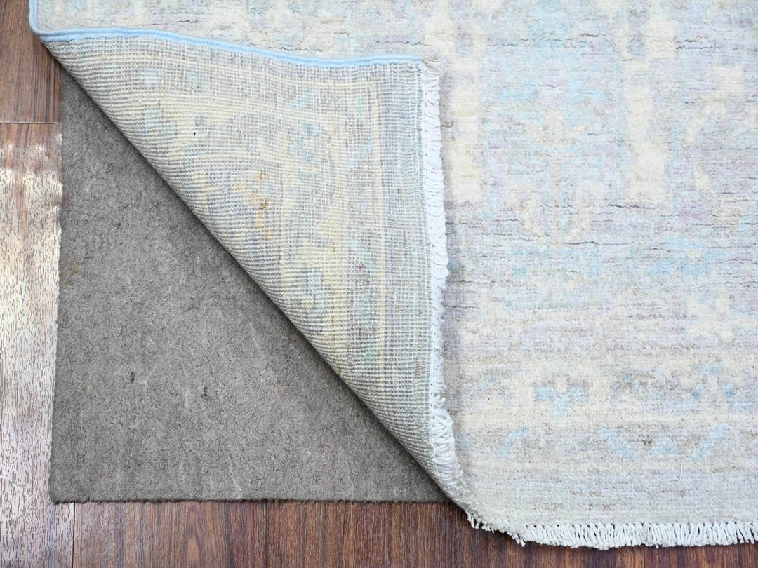 2'10" x 5'0" New Hand Knotted Ivory Wool Rectangle Oriental Rug - MOA10274065