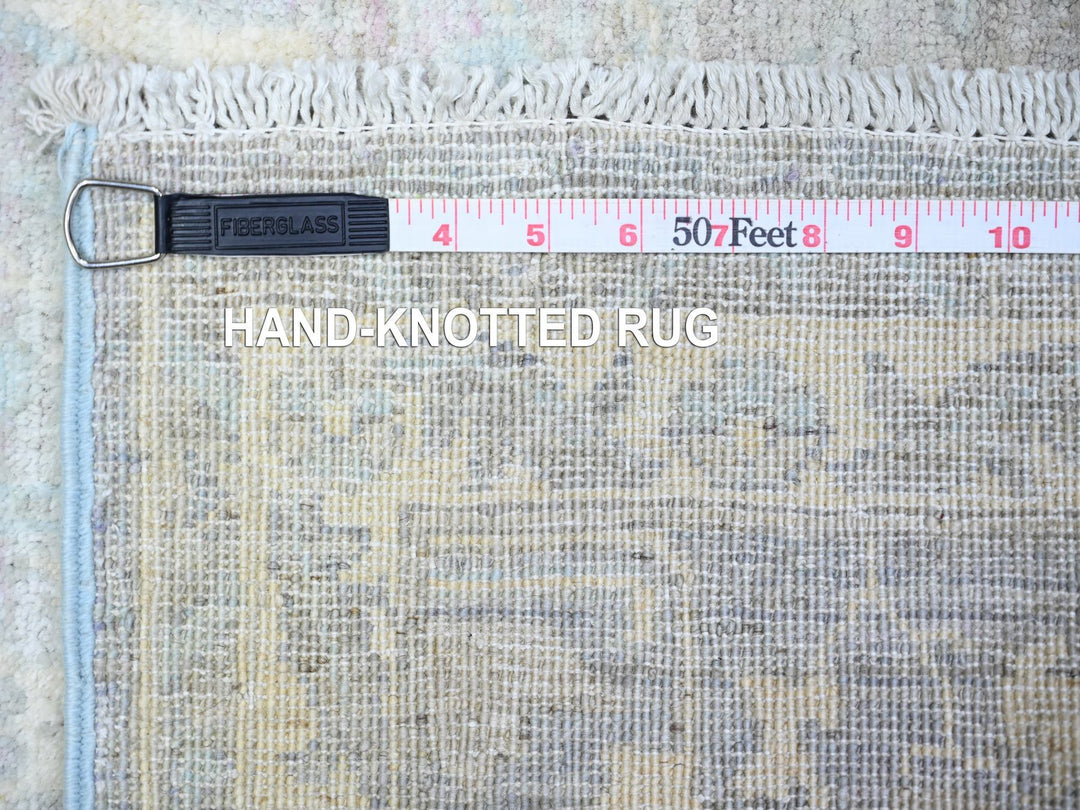 2'10" x 5'0" New Hand Knotted Ivory Wool Rectangle Oriental Rug - MOA10274065