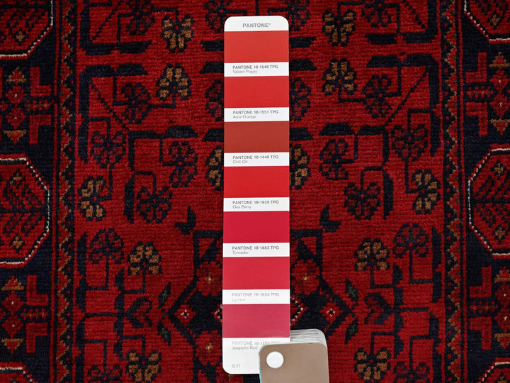 1'9" x 4'9" New Hand Knotted Red Wool Runner Oriental Rug - MOA102740