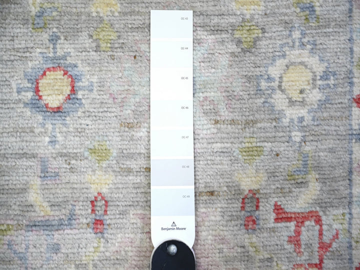 2'9" x 13'7" New Hand Knotted Grey Wool Runner Oriental Rug - MOA10274107