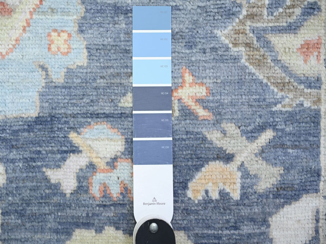 2'10" x 11'10" New Hand Knotted Blue Wool Runner Oriental Rug - MOA10274108