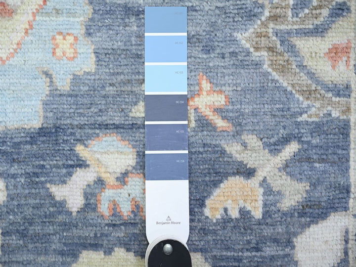 2'10" x 11'10" New Hand Knotted Blue Wool Runner Oriental Rug - MOA10274108