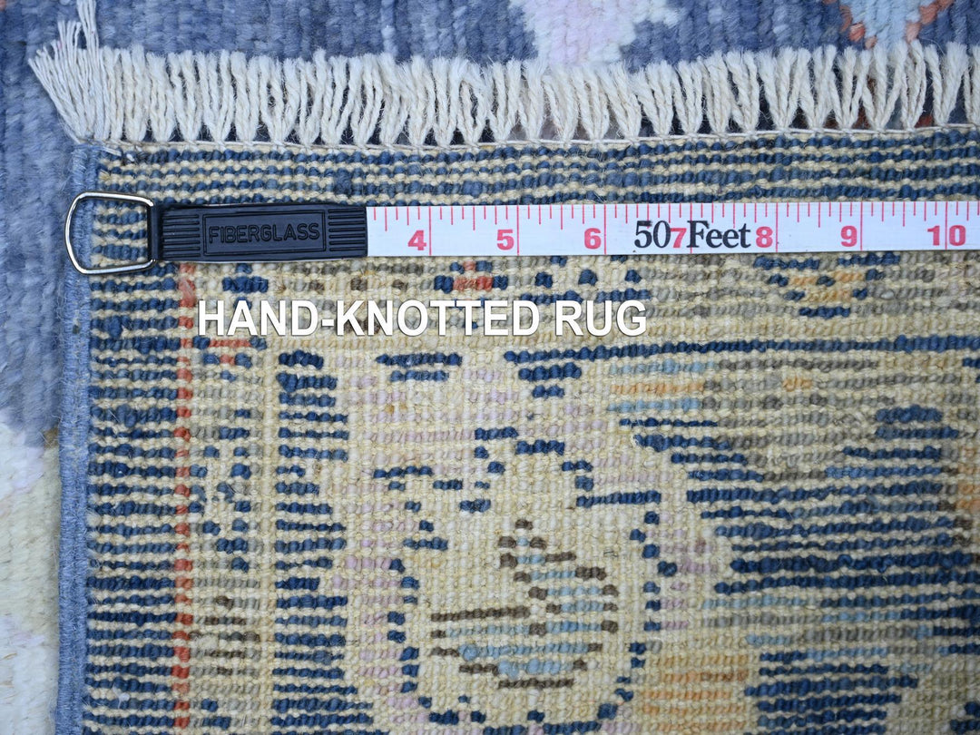2'10" x 11'10" New Hand Knotted Blue Wool Runner Oriental Rug - MOA10274108