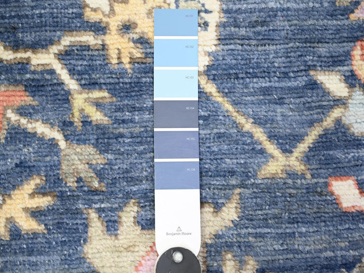 3'0" x 9'7" New Hand Knotted Blue Wool Runner Oriental Rug - MOA10274123