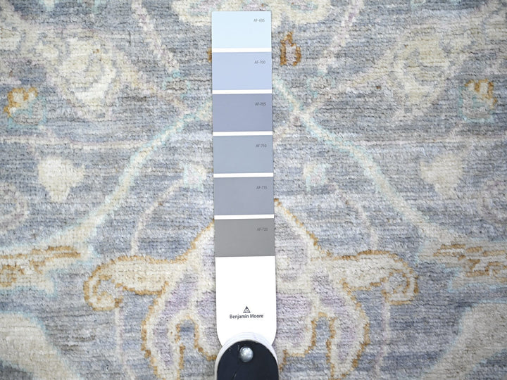 2'7" x 9'6" New Hand Knotted Blue Wool Runner Oriental Rug - MOA10274135