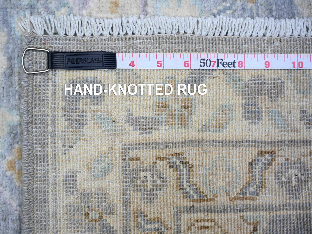 2'7" x 9'6" New Hand Knotted Blue Wool Runner Oriental Rug - MOA10274135