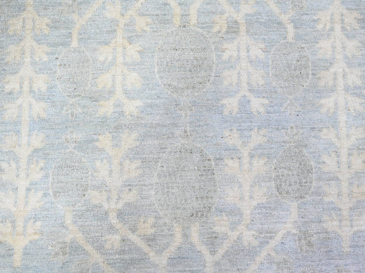 11'8" x 14'5" New Hand Knotted Blue Wool Rectangle Oriental Rug - MOA10274146