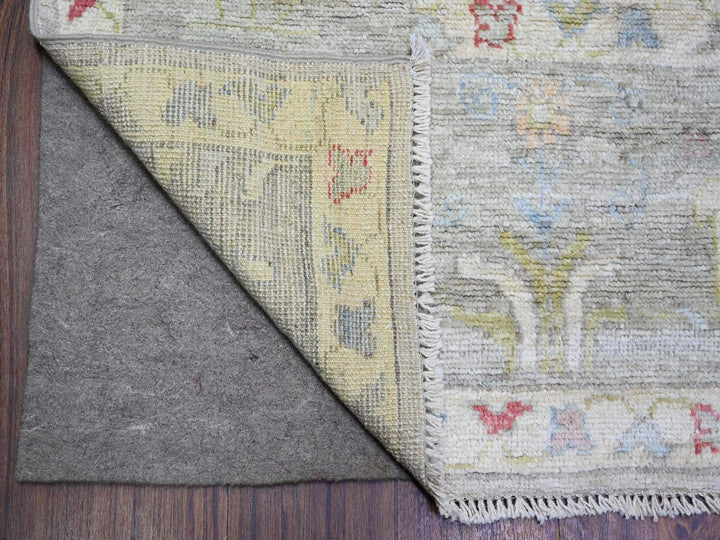 8'2" x 9'8" New Hand Knotted Grey Wool Rectangle Oriental Rug - MOA10274158