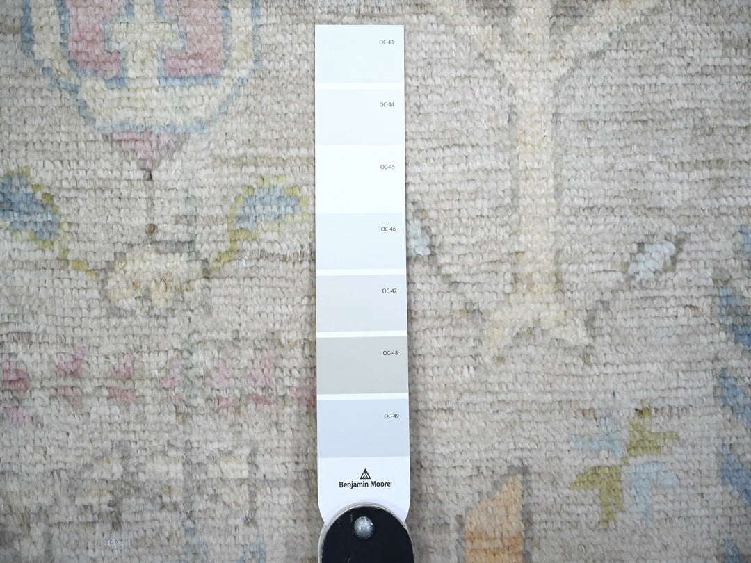 8'2" x 9'8" New Hand Knotted Grey Wool Rectangle Oriental Rug - MOA10274158