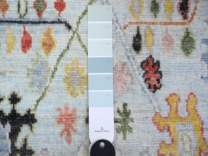 4'1" x 10'0" New Hand Knotted Blue Wool Runner Oriental Rug - MOA10274164