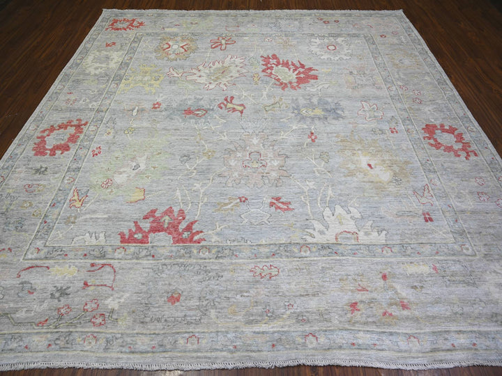 9'10" x 9'8" New Hand Knotted Blue Wool Square Oriental Rug - MOA10274172
