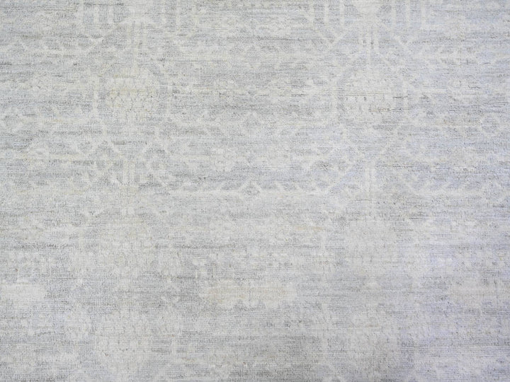 12'0" x 14'3" New Hand Knotted Blue Wool Rectangle Oriental Rug - MOA10274177