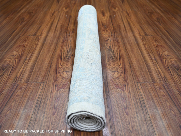 3'0" x 5'0" New Hand Knotted Ivory Wool Rectangle Oriental Rug - MOA10274178