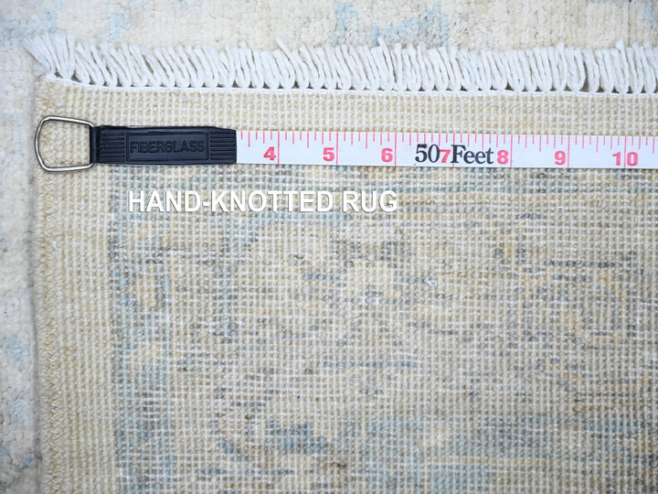 3'0" x 5'0" New Hand Knotted Ivory Wool Rectangle Oriental Rug - MOA10274178