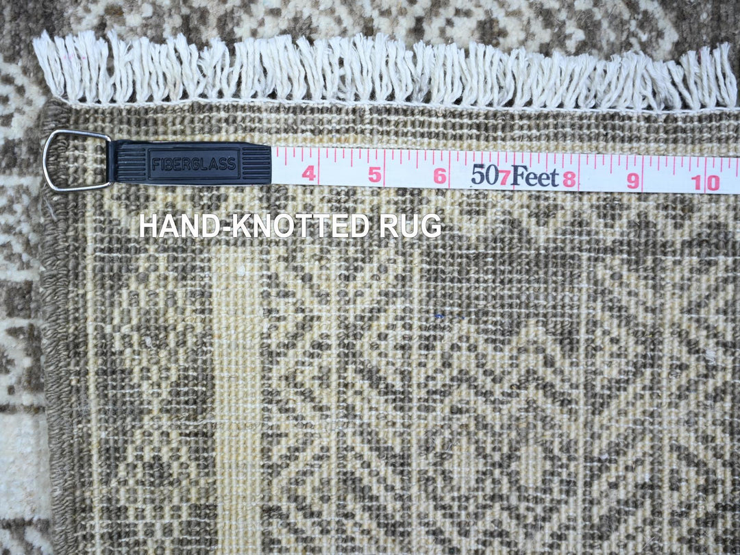 4'0" x 5'9" New Hand Knotted Brown Wool Rectangle Oriental Rug - MOA10274187