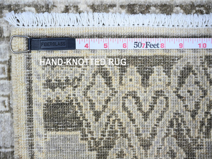 4'0" x 5'8" New Hand Knotted Grey Wool Rectangle Oriental Rug - MOA10274190
