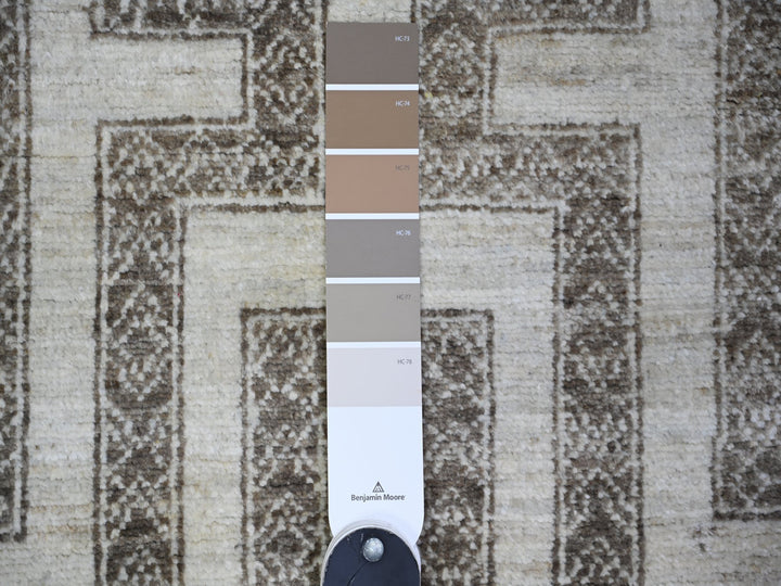4'0" x 5'8" New Hand Knotted Brown Wool Rectangle Oriental Rug - MOA10274191