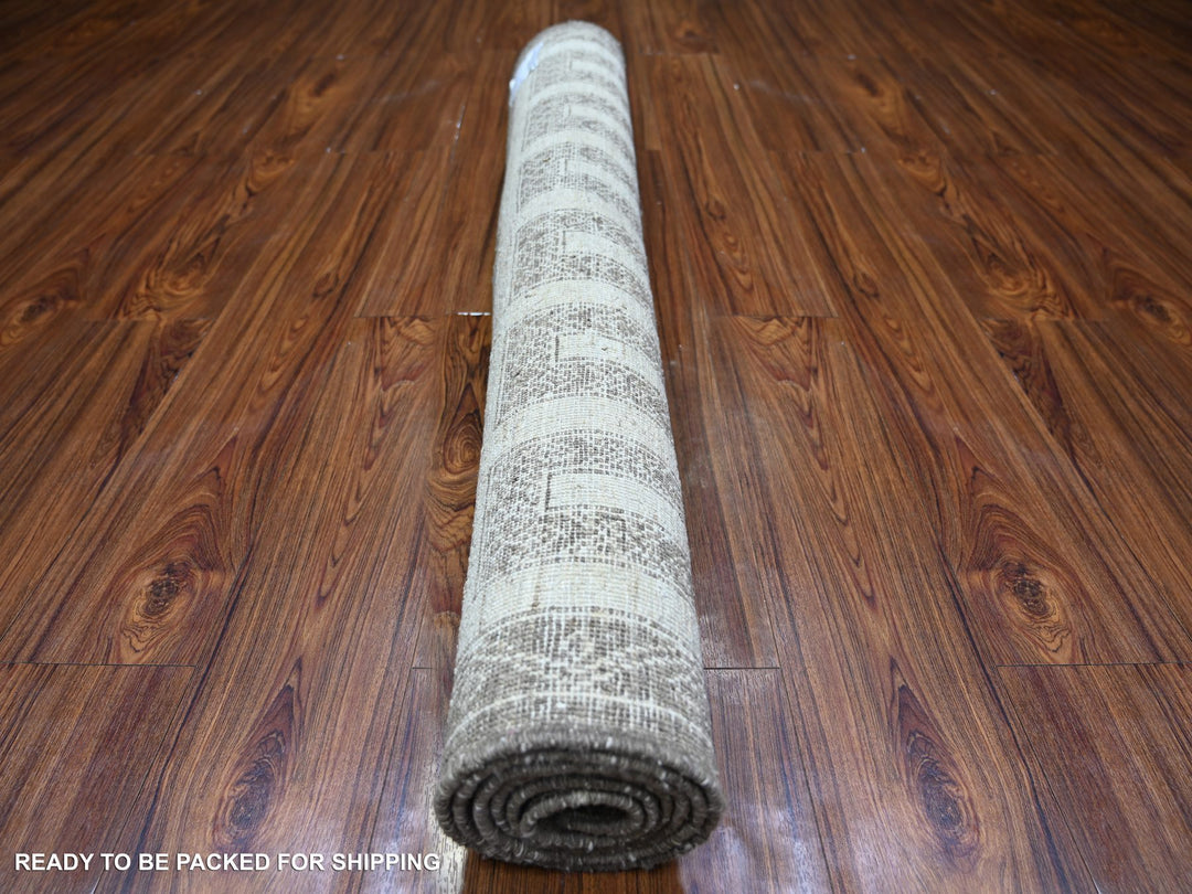 4'0" x 5'8" New Hand Knotted Brown Wool Rectangle Oriental Rug - MOA10274191