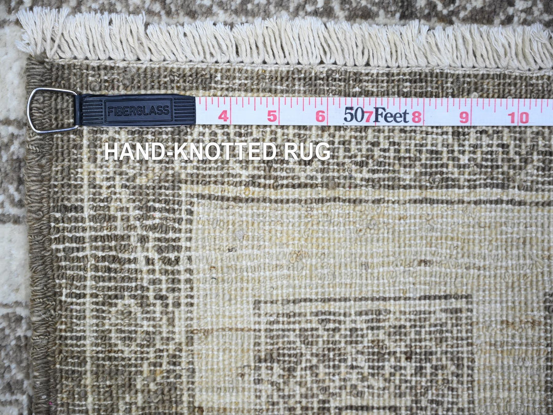 4'0" x 5'8" New Hand Knotted Brown Wool Rectangle Oriental Rug - MOA10274191