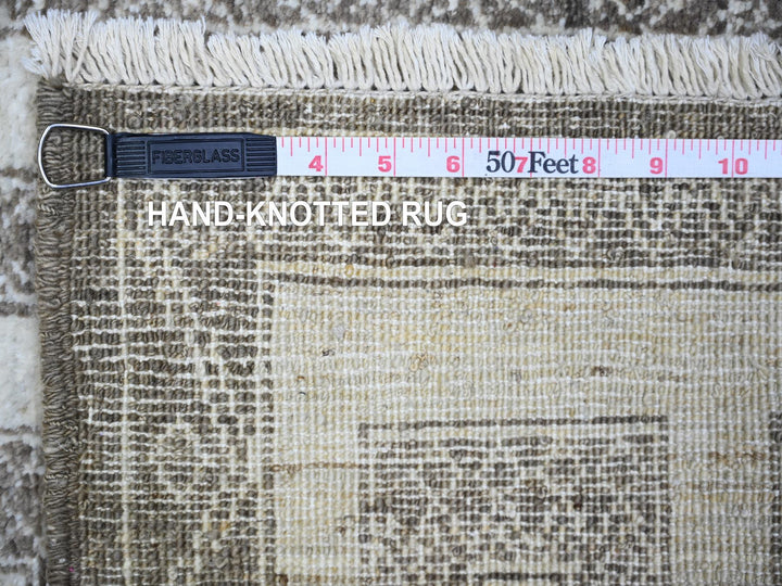 4'0" x 5'8" New Hand Knotted Brown Wool Rectangle Oriental Rug - MOA10274191