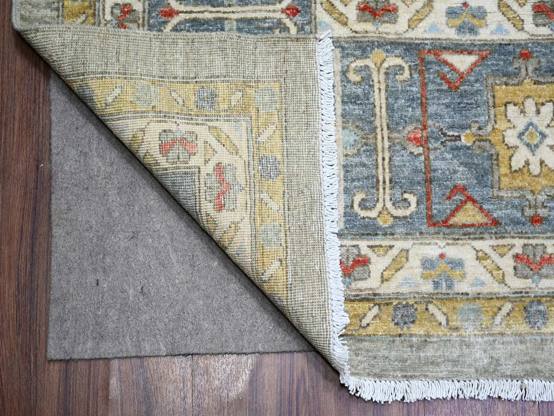 10'1" x 14'0" New Hand Knotted Blue Wool Rectangle Oriental Rug - MOA10274197