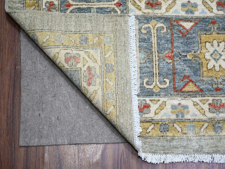 10'1" x 14'0" New Hand Knotted Blue Wool Rectangle Oriental Rug - MOA10274197