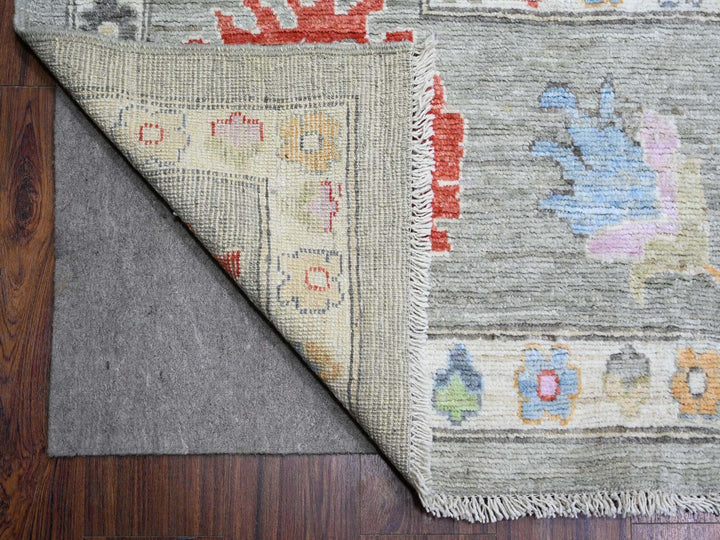 12'0" x 15'8" New Hand Knotted Grey Wool Rectangle Oriental Rug - MOA10274199