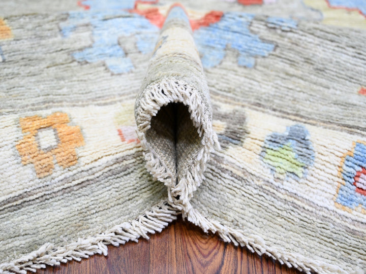 12'0" x 15'8" New Hand Knotted Grey Wool Rectangle Oriental Rug - MOA10274199
