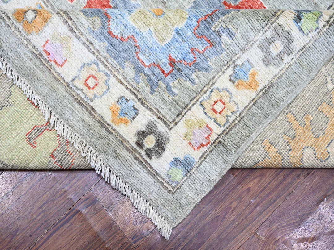 12'0" x 15'8" New Hand Knotted Grey Wool Rectangle Oriental Rug - MOA10274199
