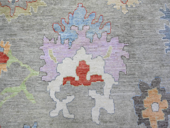 12'0" x 15'8" New Hand Knotted Grey Wool Rectangle Oriental Rug - MOA10274199