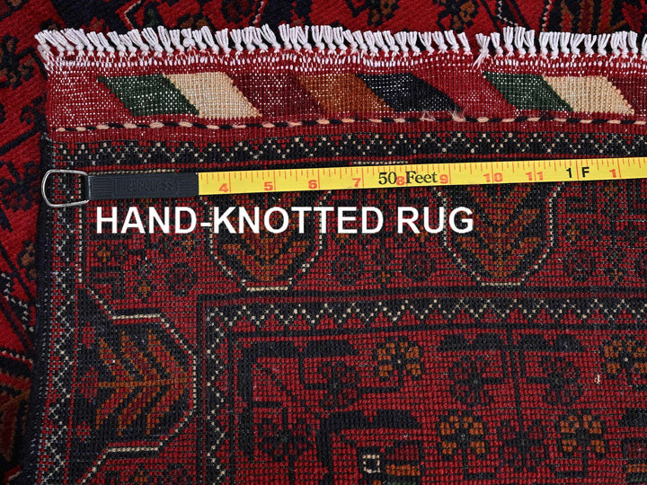 1'9" x 4'11" New Hand Knotted Red Wool Runner Oriental Rug - MOA102741