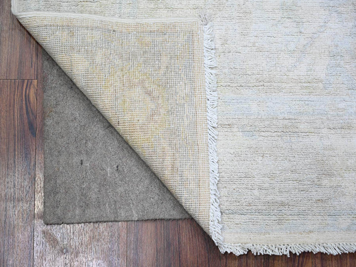 4'0" x 5'9" New Hand Knotted Ivory Wool Rectangle Oriental Rug - MOA10274205