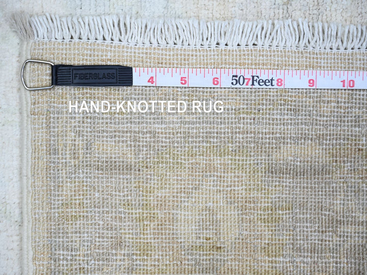 4'0" x 5'9" New Hand Knotted Ivory Wool Rectangle Oriental Rug - MOA10274205