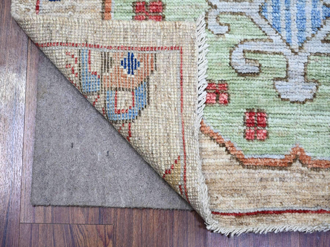 3'1" x 7'9" New Hand Knotted Brown Wool Runner Oriental Rug - MOA10274221