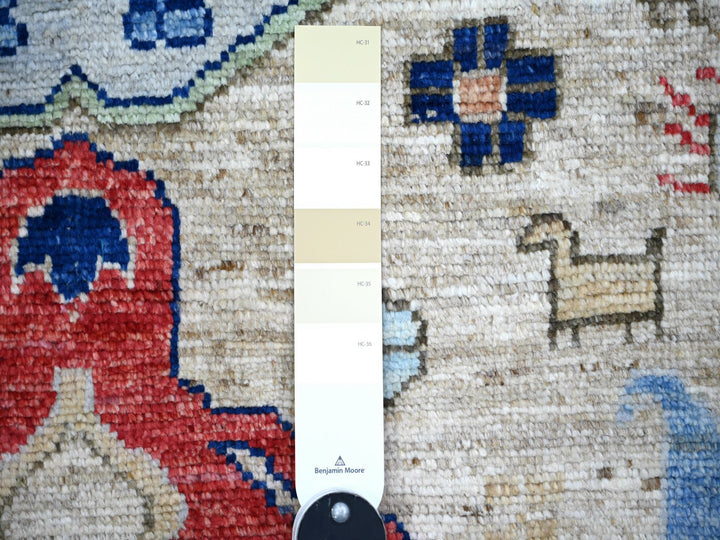 3'1" x 7'9" New Hand Knotted Brown Wool Runner Oriental Rug - MOA10274221