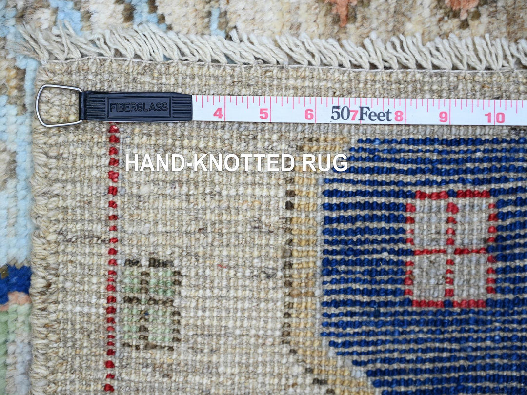 3'1" x 7'9" New Hand Knotted Brown Wool Runner Oriental Rug - MOA10274221