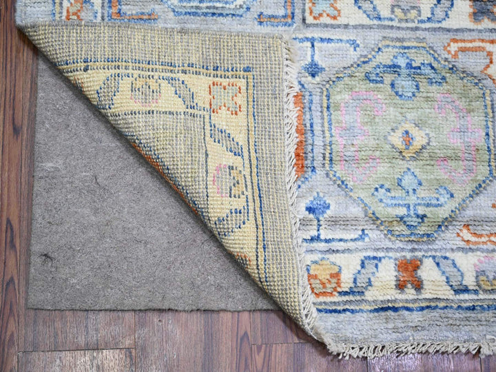 9'0" x 11'6" New Hand Knotted Grey Wool Rectangle Oriental Rug - MOA10274229