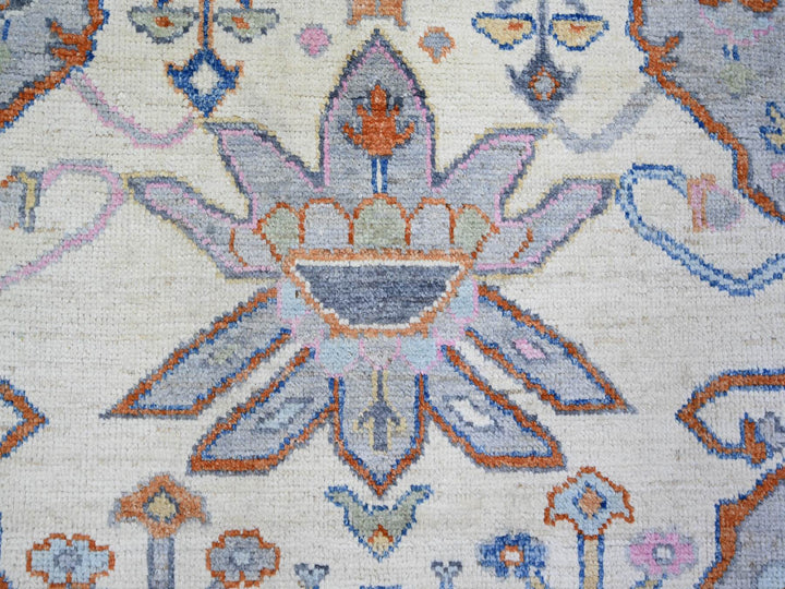 9'0" x 11'6" New Hand Knotted Grey Wool Rectangle Oriental Rug - MOA10274229