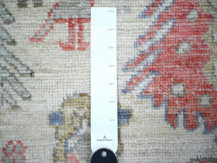 4'0" x 6'0" New Hand Knotted Ivory Wool Rectangle Oriental Rug - MOA10274230