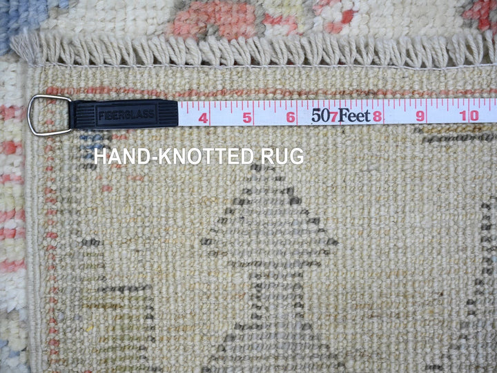 4'0" x 6'0" New Hand Knotted Ivory Wool Rectangle Oriental Rug - MOA10274230