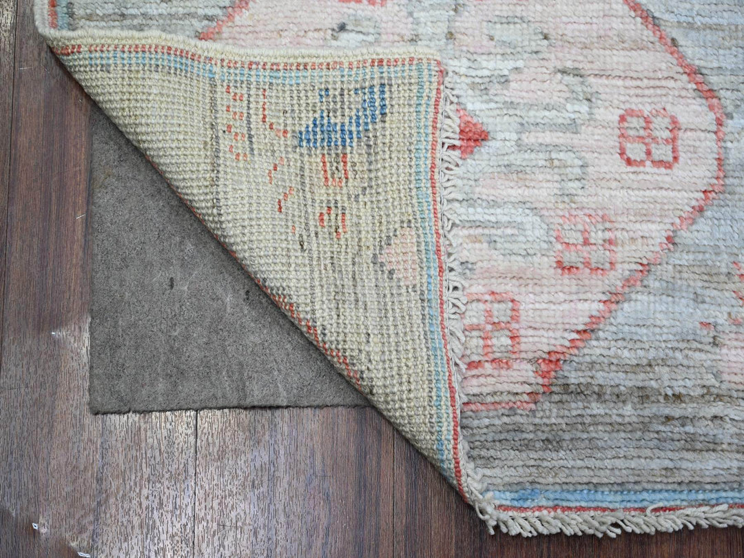 4'0" x 6'0" New Hand Knotted Blue Wool Rectangle Oriental Rug - MOA10274235