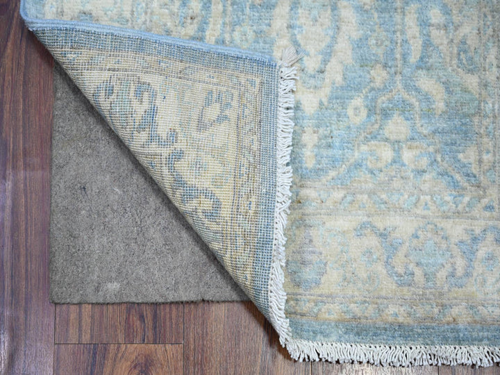 2'5" x 18'9" New Hand Knotted Blue Wool Runner Oriental Rug - MOA10274240
